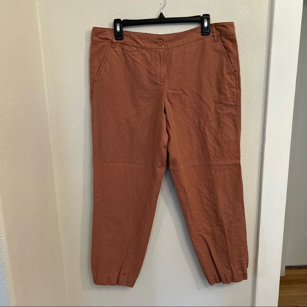 LOFT Marisa Pants Dusty Rose Pink Cropped Cotton Women's Size sz 10